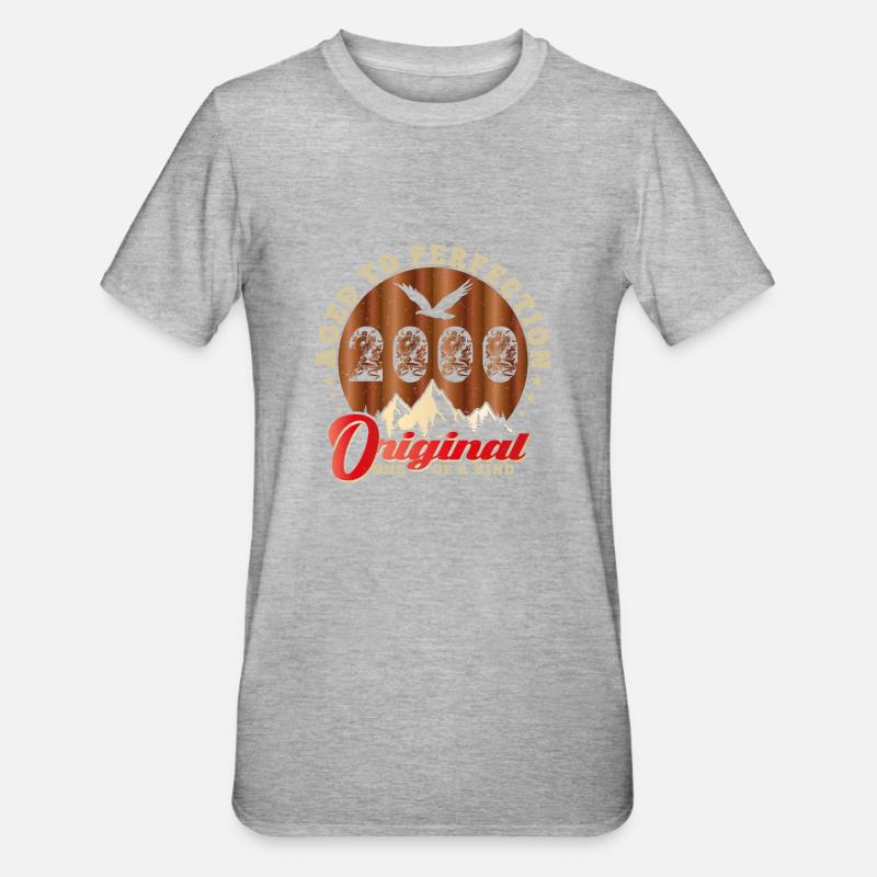 Ikonisches 2000-jähriges Jubiläum - Unisex Polycotton T-Shirt - Grau meliert