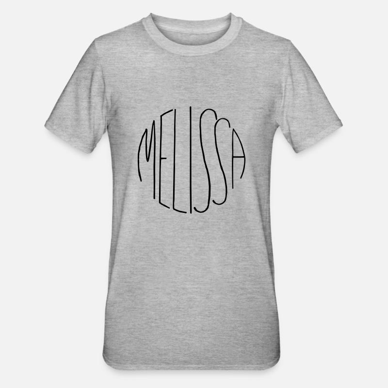 Melissa - T-shirt polycoton Unisexe - gris chiné