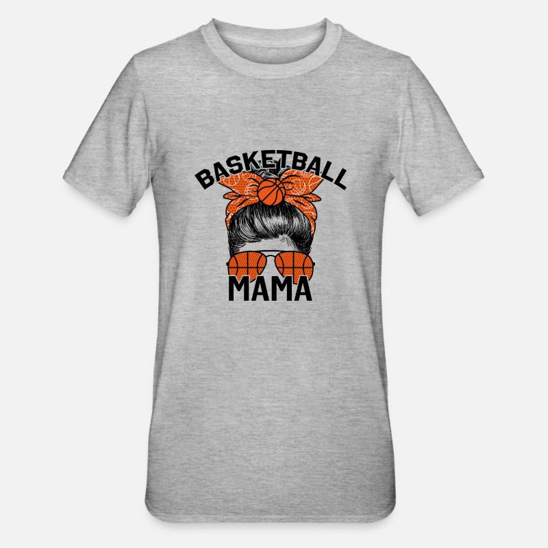Maman basketteuse - T-shirt polycoton Unisexe - gris chiné