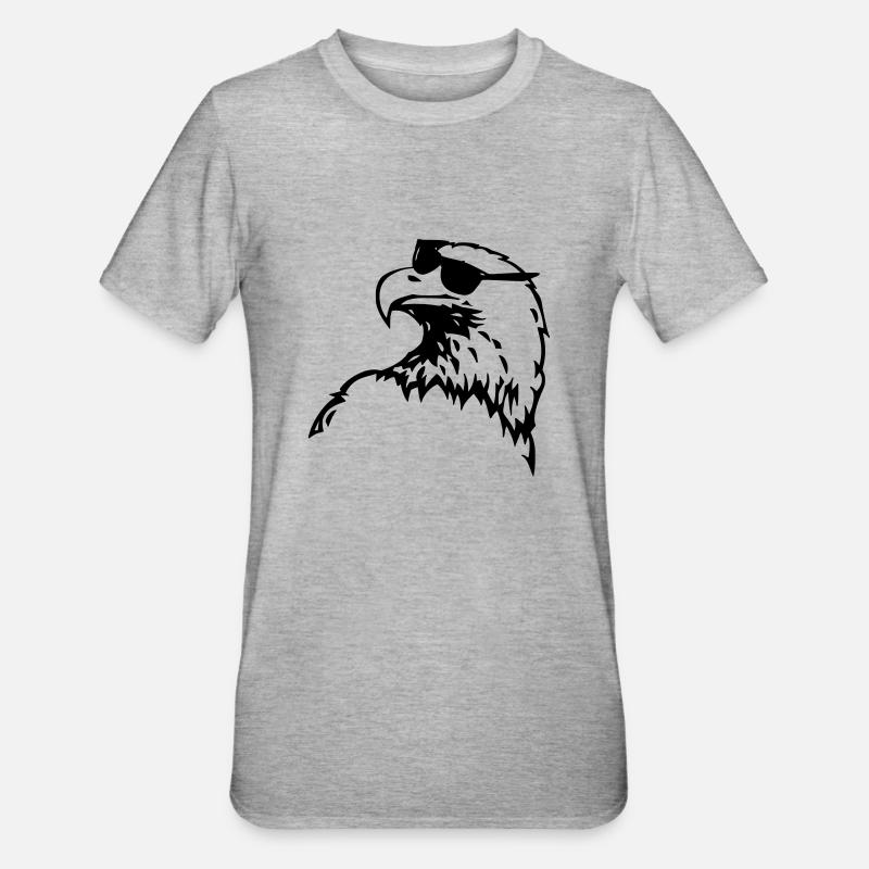 Adler - Unisex Polycotton T-Shirt - Grau meliert