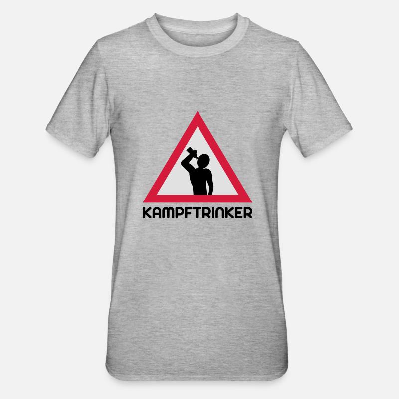 Kampftrinker - T-shirt polycoton Unisexe - gris chiné