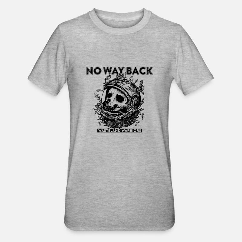 No Way Back - Unisex Polycotton T-Shirt - Grau meliert