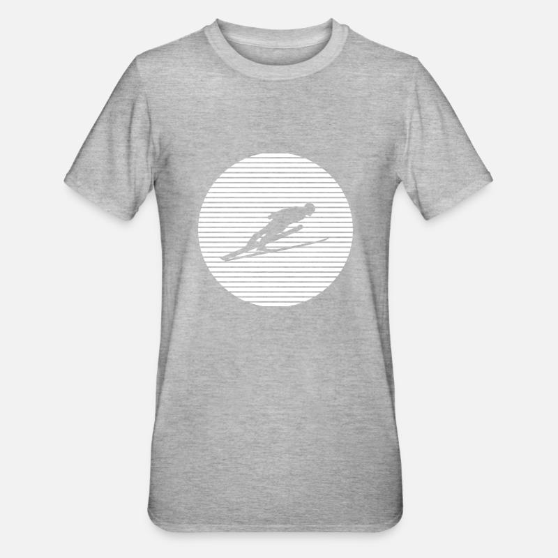 Saut à ski - T-shirt polycoton Unisexe - gris chiné