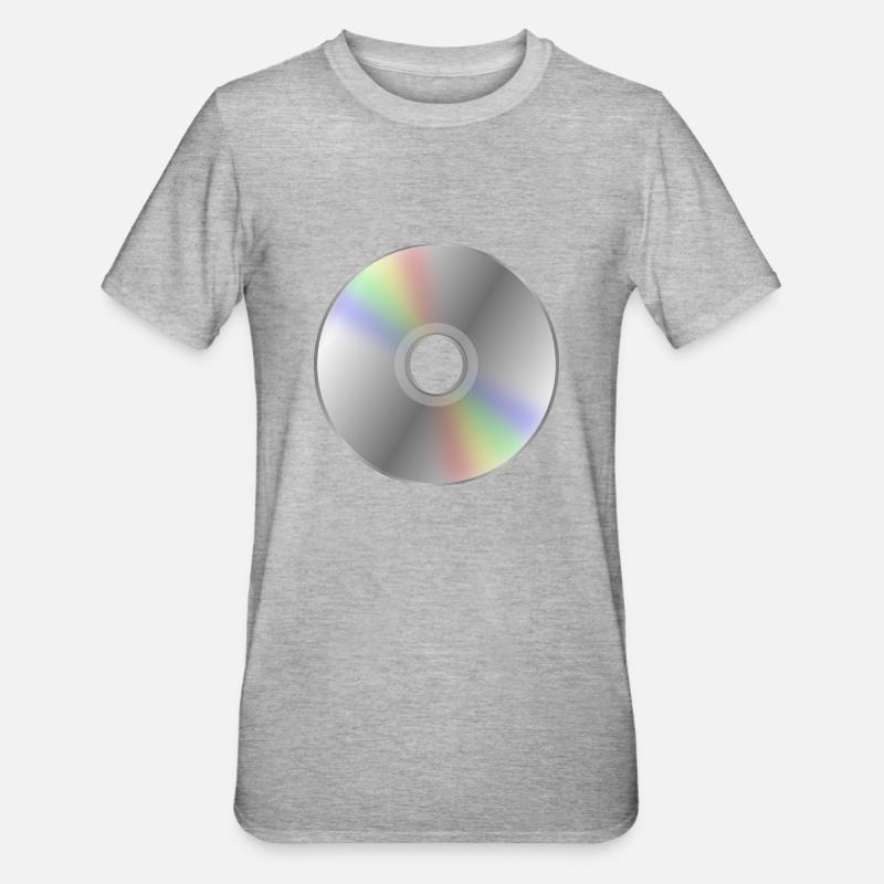 Nostalgie rétro des DVD / CD - T-shirt polycoton Unisexe - gris chiné