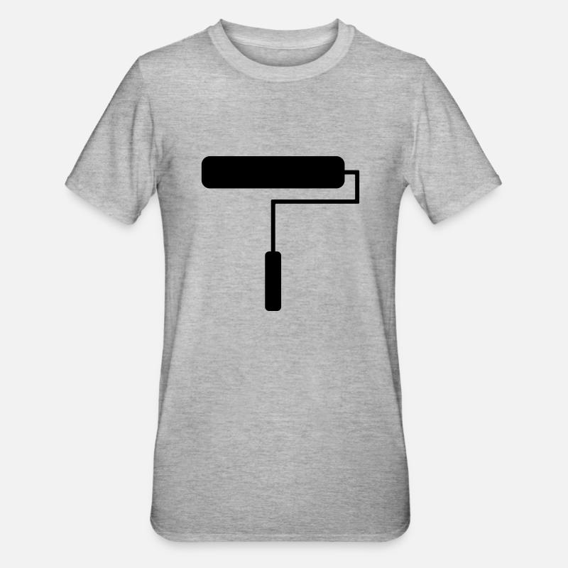 FARBROLLER - Unisex Polycotton T-Shirt - Grau meliert