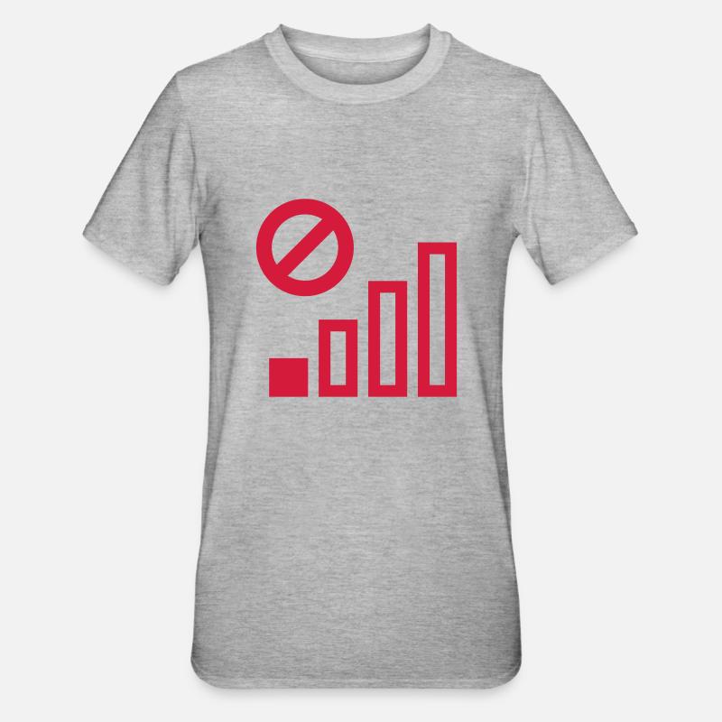 Coverage poor cellular connection - Unisex Polycotton T-Shirt - heather grey