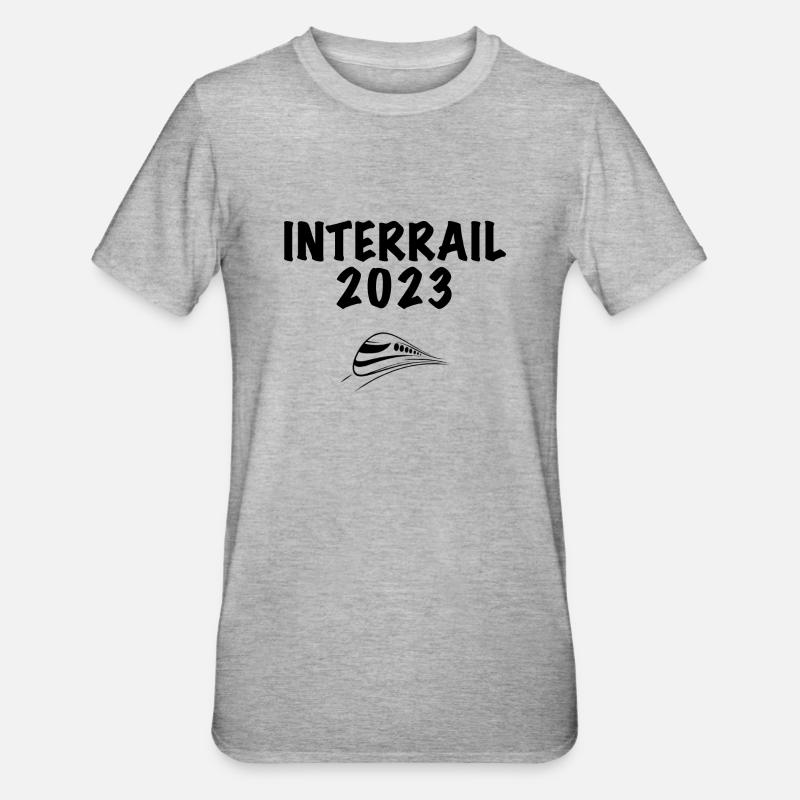 Interrail 2023 - T-shirt polycoton Unisexe - gris chiné