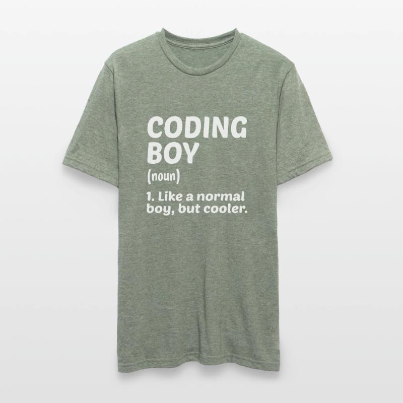 Coding Boy Definition Noun Software Developer Prog Unisex Polycotton T-Shirt