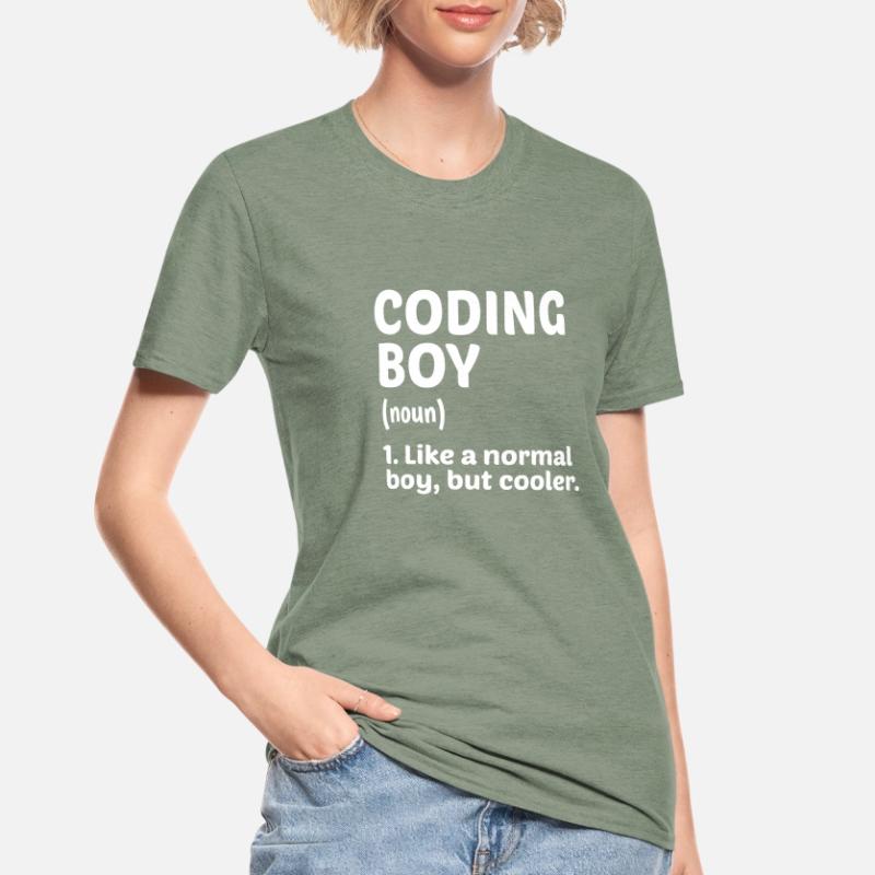 Coding Boy Definition Noun Software Developer Prog Unisex Polycotton T-Shirt