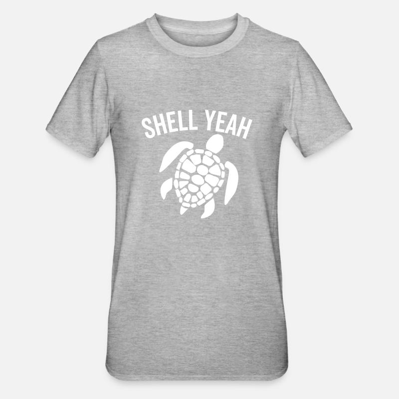 Shell oui - T-shirt polycoton Unisexe - gris chiné