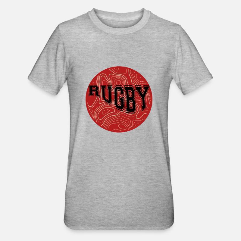 Rugby - Unisex Polycotton T-Shirt - heather grey