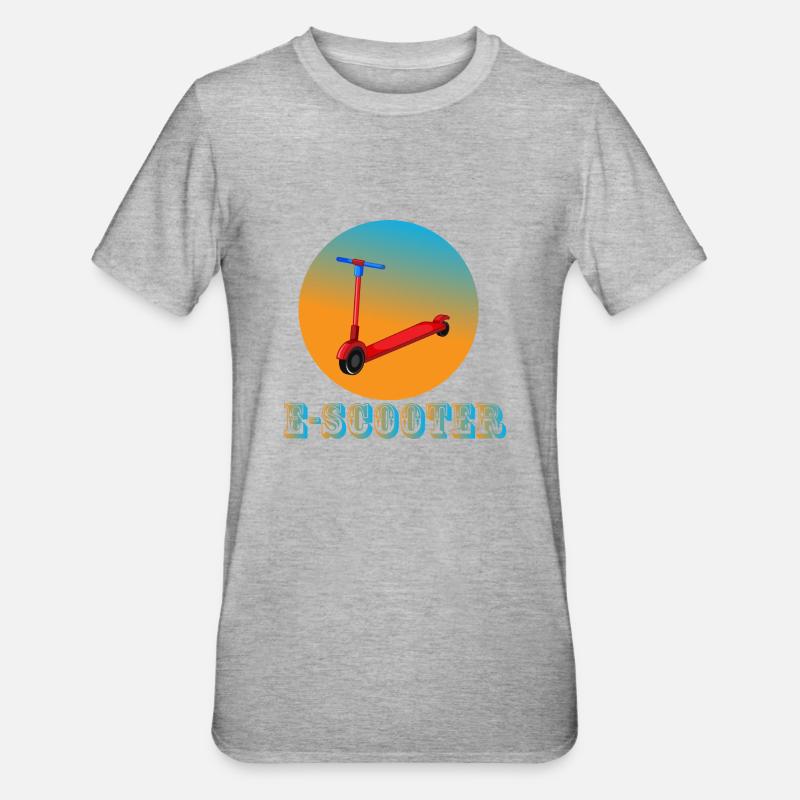 E-Scooter Roller Scooter - Unisex Polycotton T-Shirt - heather grey