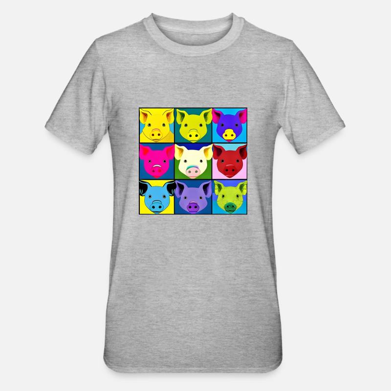 A011 - Unisex Polycotton T-Shirt - Grau meliert
