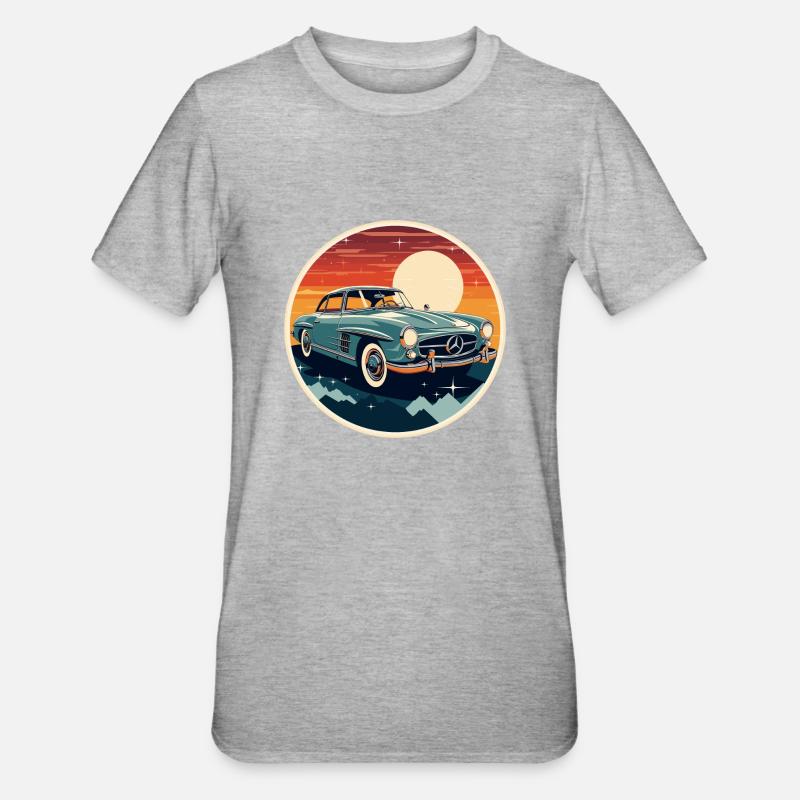oldtimer Klassik - Unisex Polycotton T-Shirt - Grau meliert