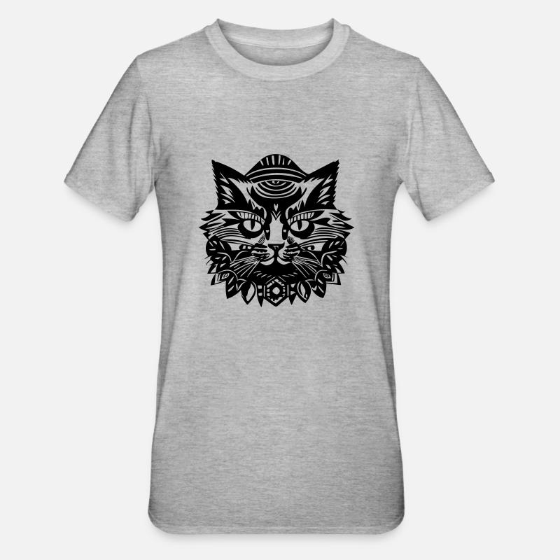 chat - T-shirt polycoton Unisexe - gris chiné