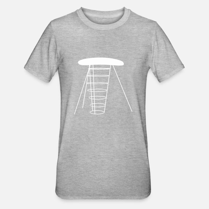 Der Pilz weiss - Unisex Polycotton T-Shirt - Grau meliert