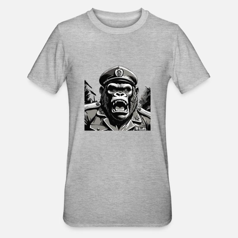 Général Gorille - T-shirt polycoton Unisexe - gris chiné