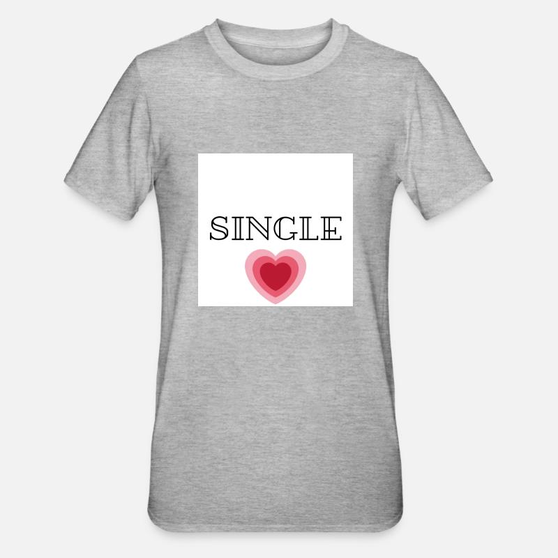 Célibataire - T-shirt polycoton Unisexe - gris chiné