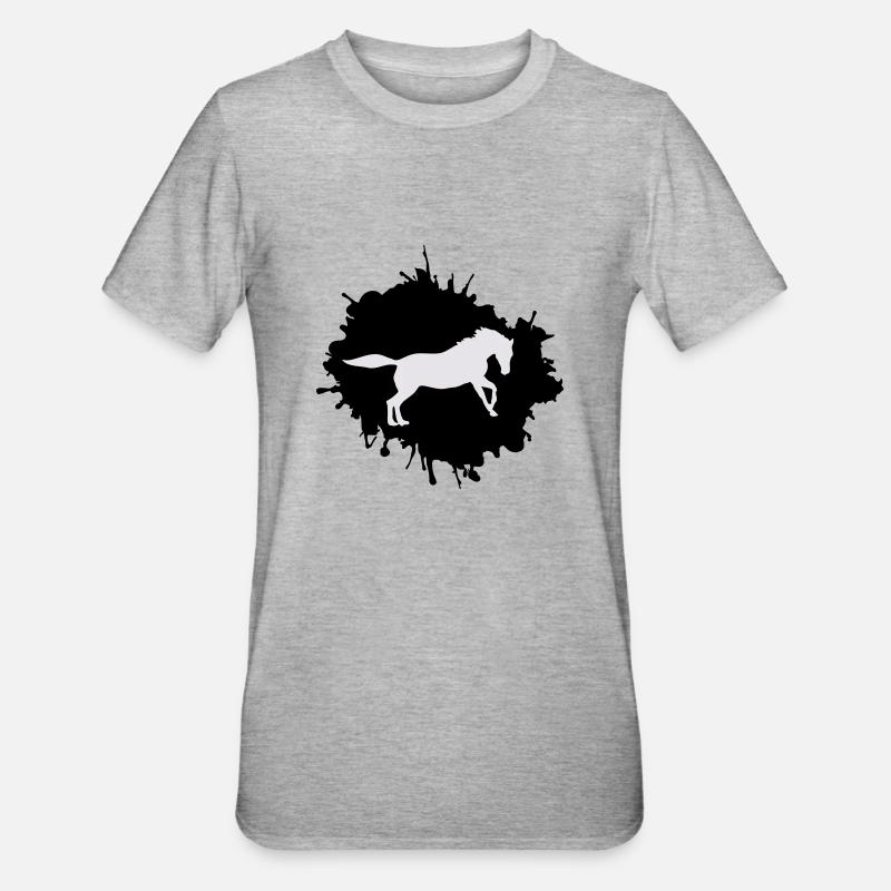 Blobs de cheval - T-shirt polycoton Unisexe - gris chiné