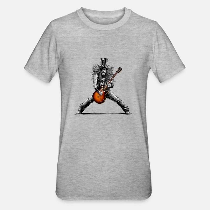 Riffs d’enfer - T-shirt polycoton Unisexe - gris chiné