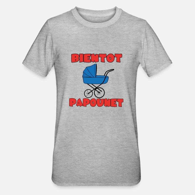 BALD DADDY - Unisex Polycotton T-Shirt - Grau meliert