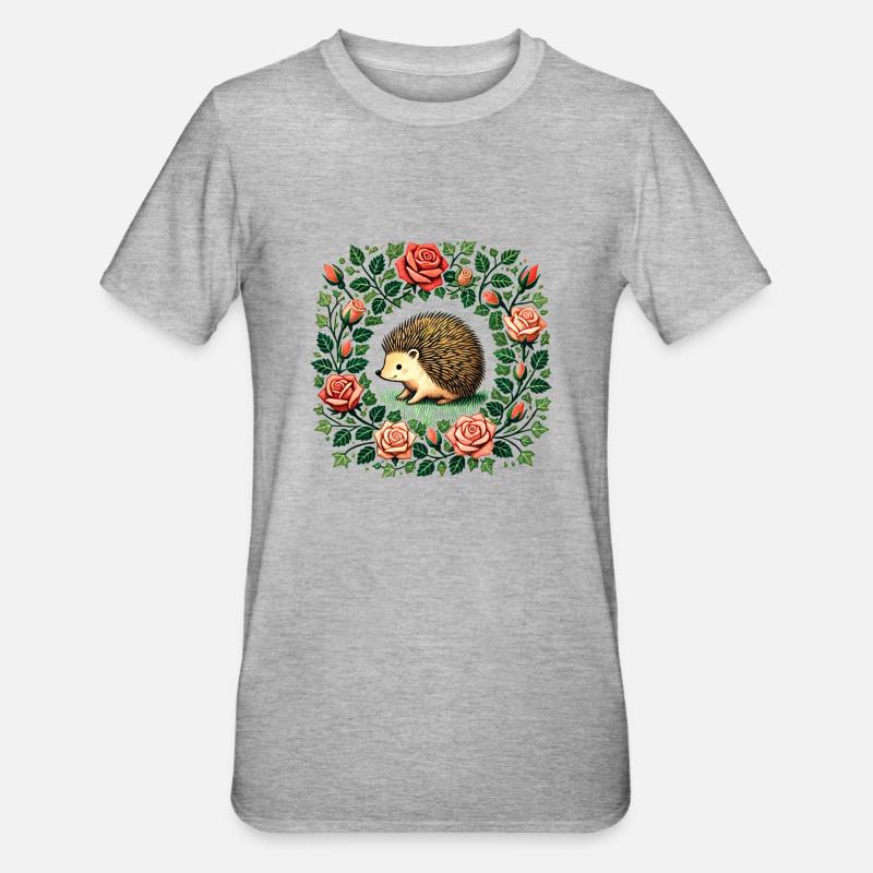 Hérisson - T-shirt polycoton Unisexe - gris chiné