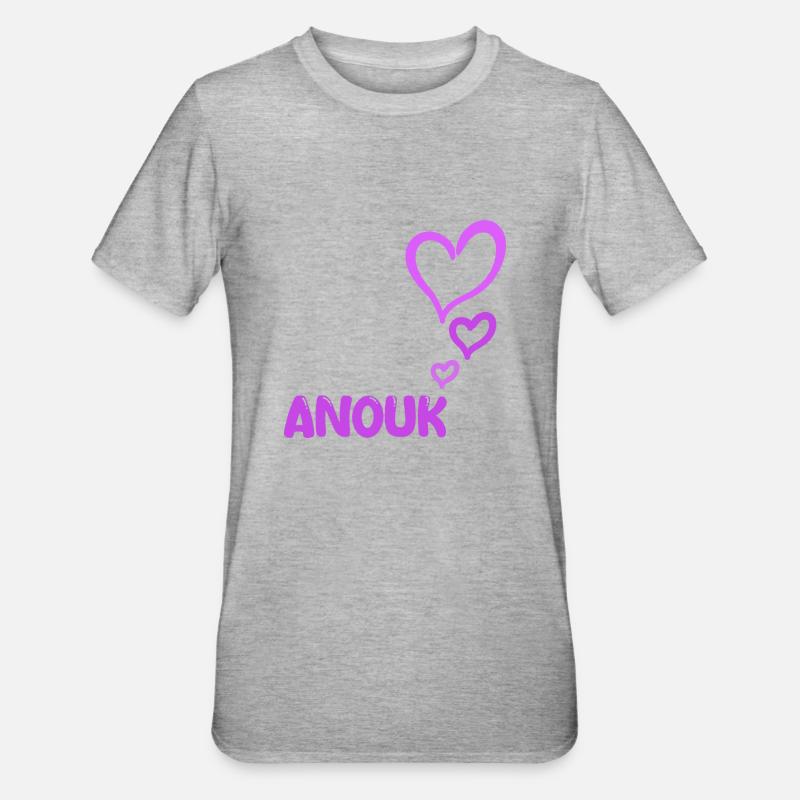 Cadeau pour Anouk - T-shirt polycoton Unisexe - gris chiné
