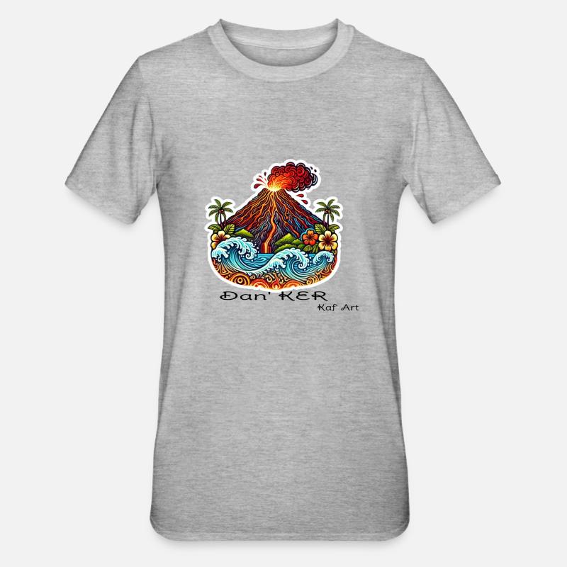 DAN KER 3 - T-shirt polycoton Unisexe - gris chiné