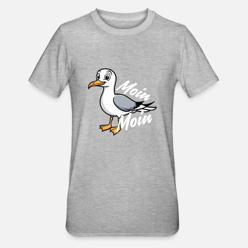 Hamburger Original / Seagull Moin Moin - Unisex Polycotton T-Shirt - heather grey
