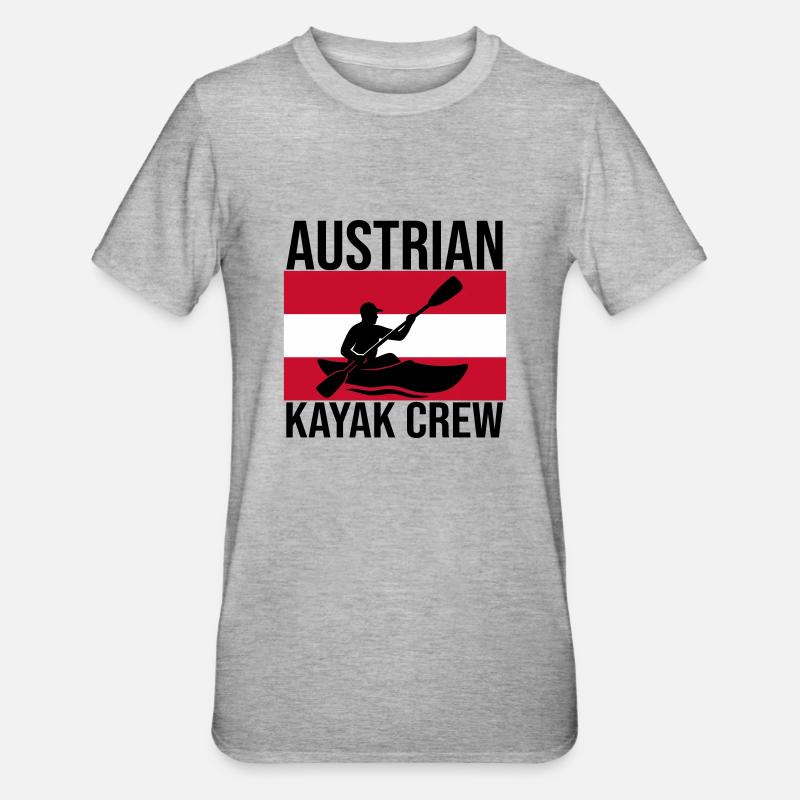 Austrian Kayak Crew Kajak Shirt - Unisex Polycotton T-Shirt - heather grey
