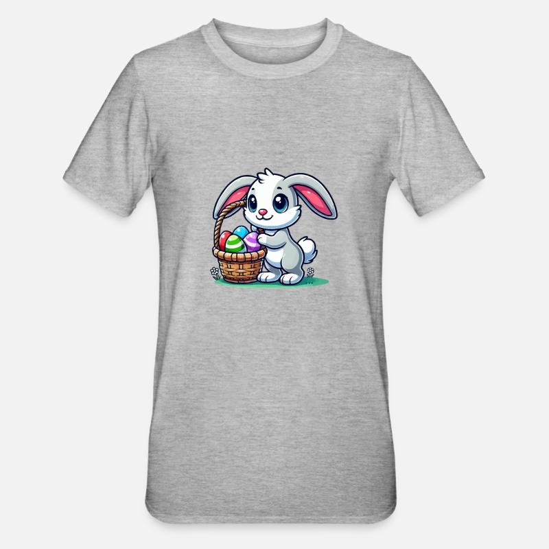 Bunny Easter Bunny - Unisex Polycotton T-Shirt - heather grey