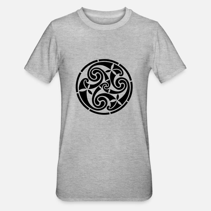 "Celtic" Coil - Unisex Polycotton T-Shirt - Grau meliert