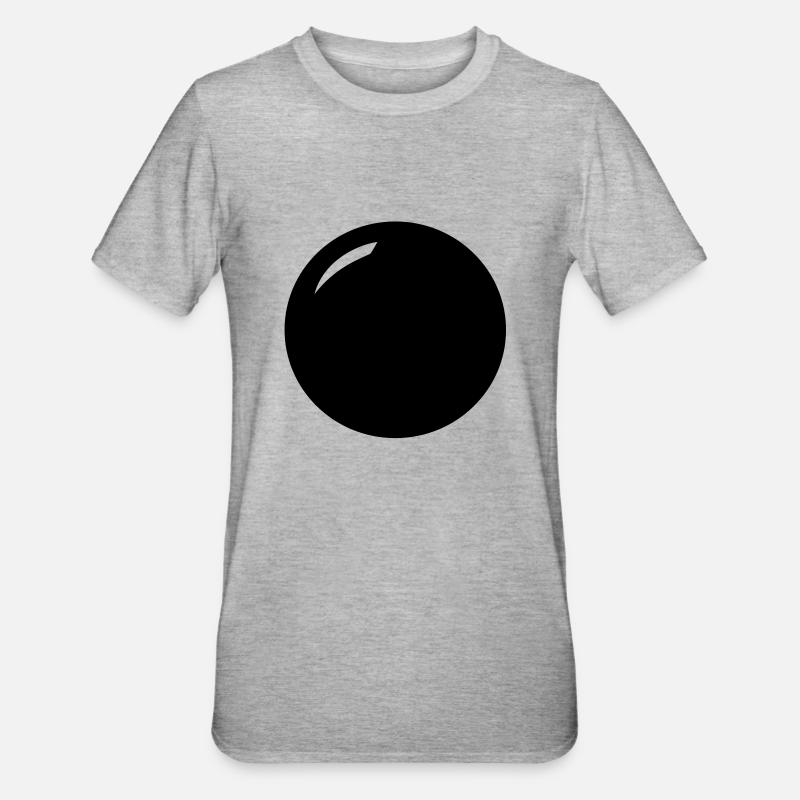 Kugel - Unisex Polycotton T-Shirt - Grau meliert