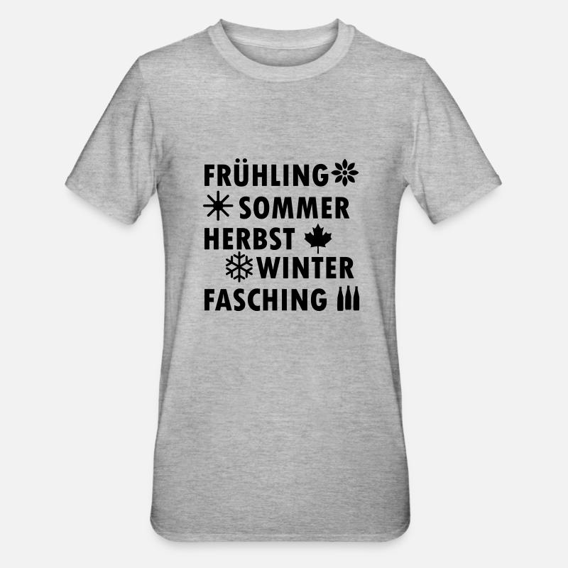 fasching - Unisex Polycotton T-Shirt - Grau meliert