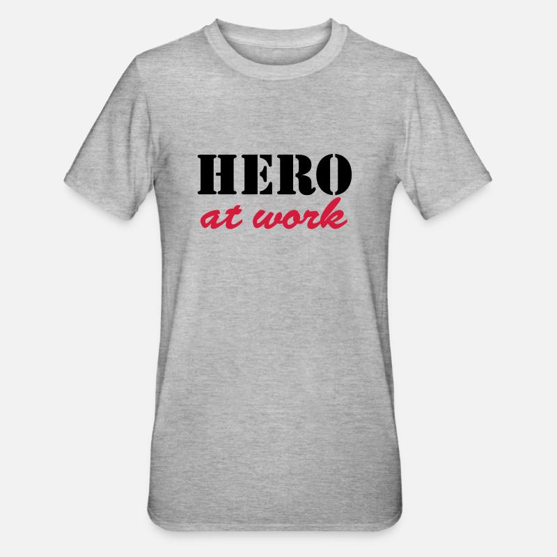 Hero at work - Unisex Polycotton T-Shirt - heather grey