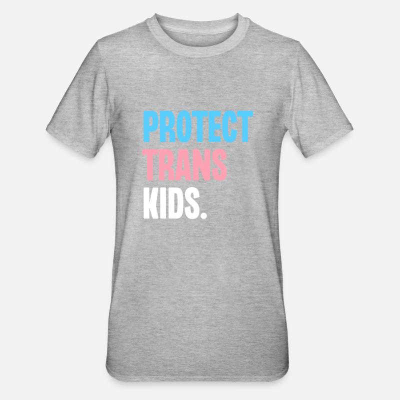 Protéger les enfants trans - T-shirt polycoton Unisexe - gris chiné