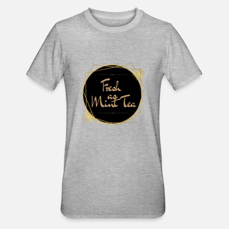 Mint Tea Thé à la Menthe - T-shirt polycoton Unisexe - gris chiné
