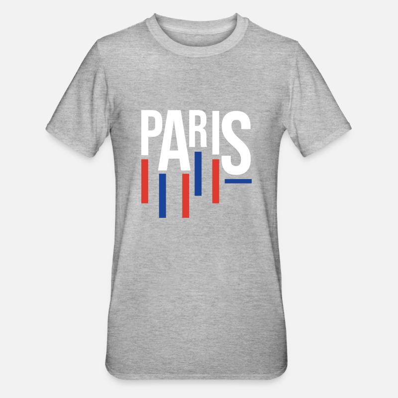 Souvenir classique de Paris - T-shirt polycoton Unisexe - gris chiné