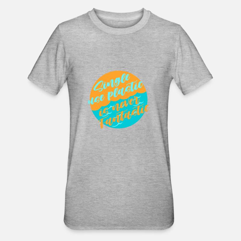 Avoid plastic - Unisex Polycotton T-Shirt - heather grey