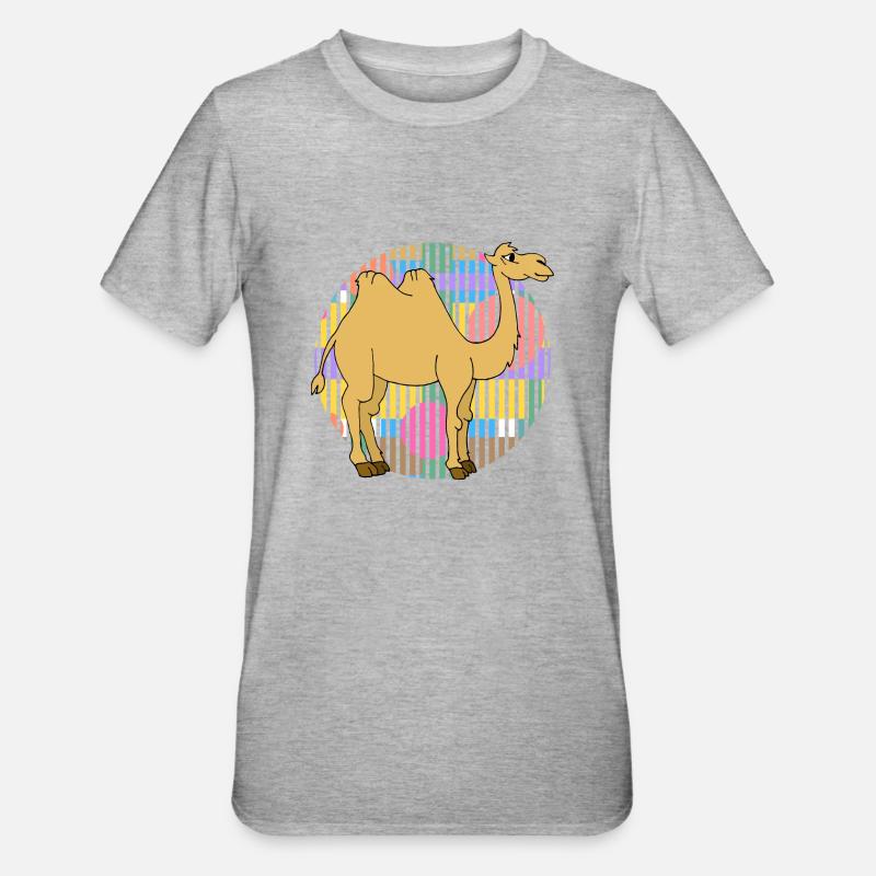 Kamel - Unisex Polycotton T-Shirt - Grau meliert