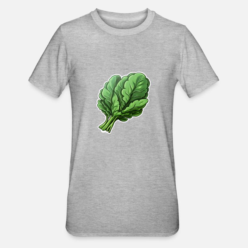 Spinat Bund - Unisex Polycotton T-Shirt - Grau meliert