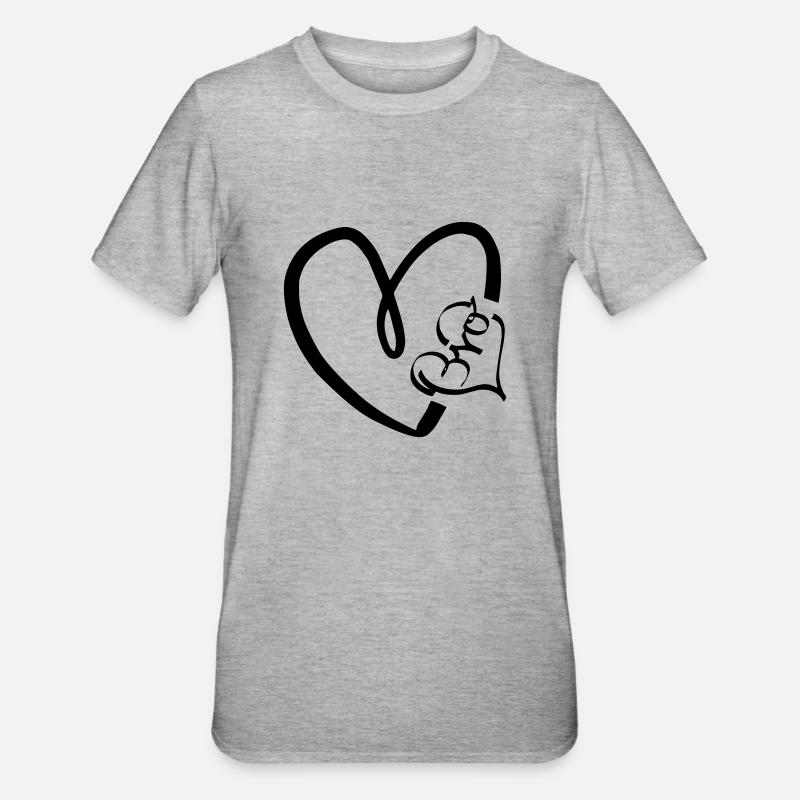 Bro dans le cœur - T-shirt polycoton Unisexe - gris chiné