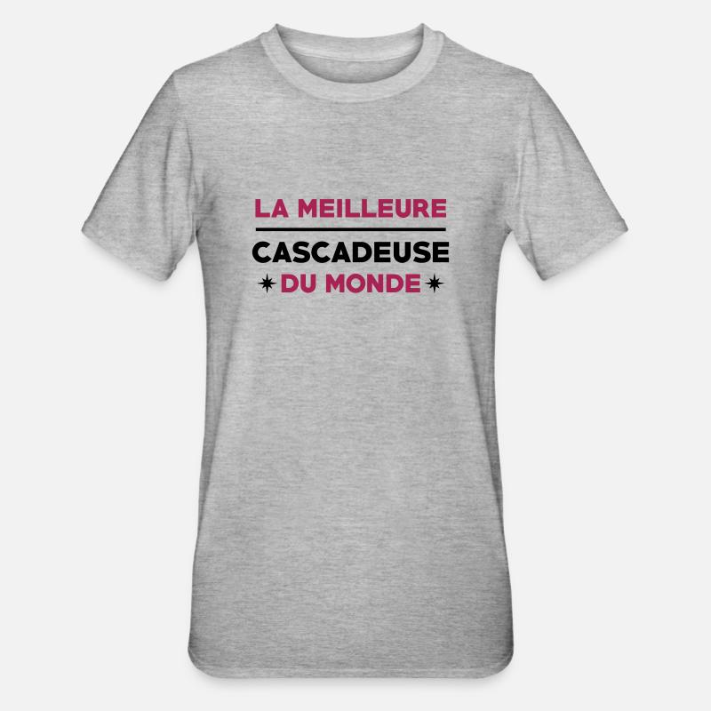 Cascadeur / Cascade / Voiture / Risque / Danger - T-shirt polycoton Unisexe - gris chiné