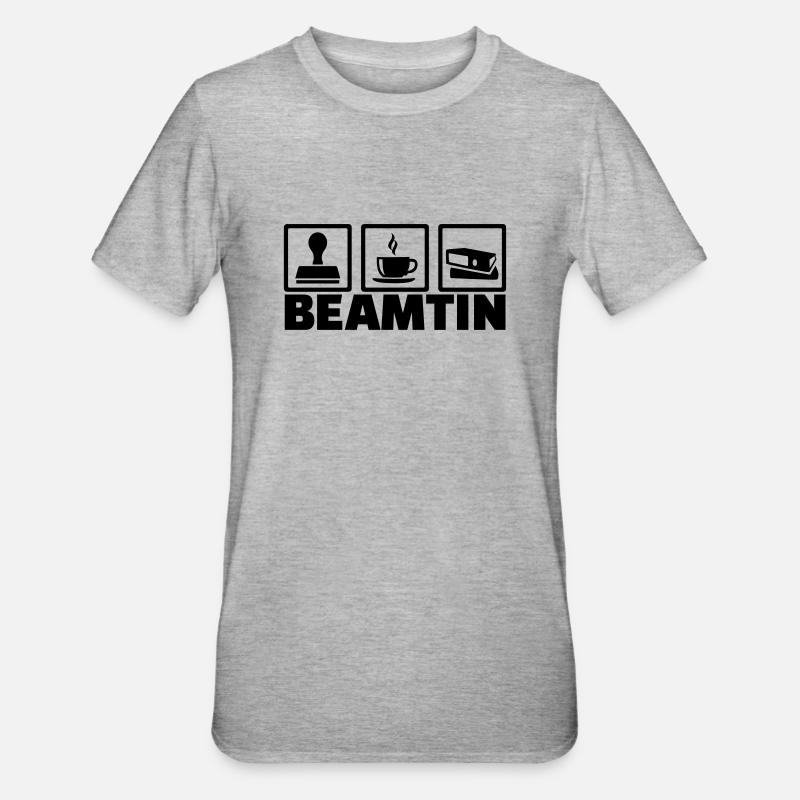 Beamtin - Unisex Polycotton T-Shirt - Grau meliert