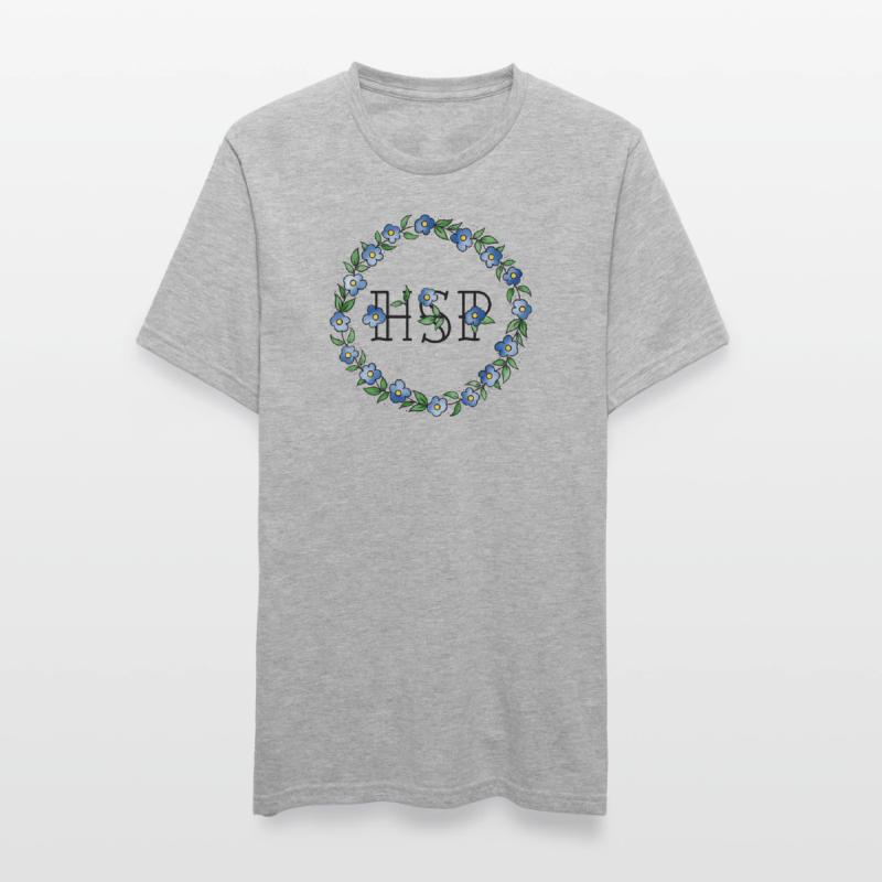HSP - highly sensitive person forget-me-not frame Unisex Polycotton T-Shirt