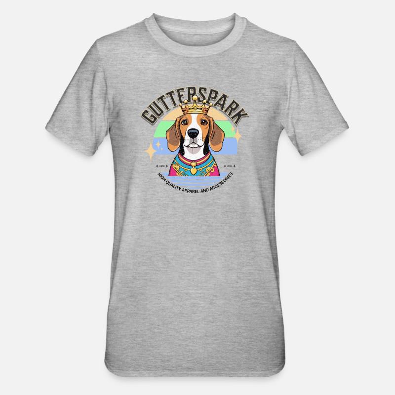 Gutterspark Design Beagle - T-shirt polycoton Unisexe - gris chiné