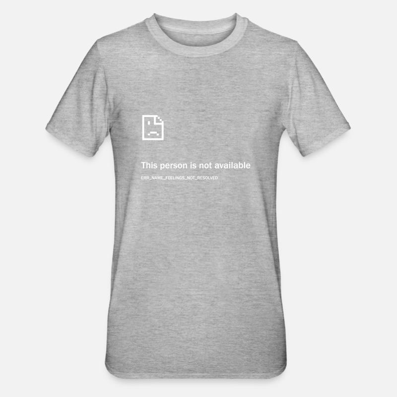 SENTIMENTS NON RÉSOLUS - T-shirt polycoton Unisexe - gris chiné