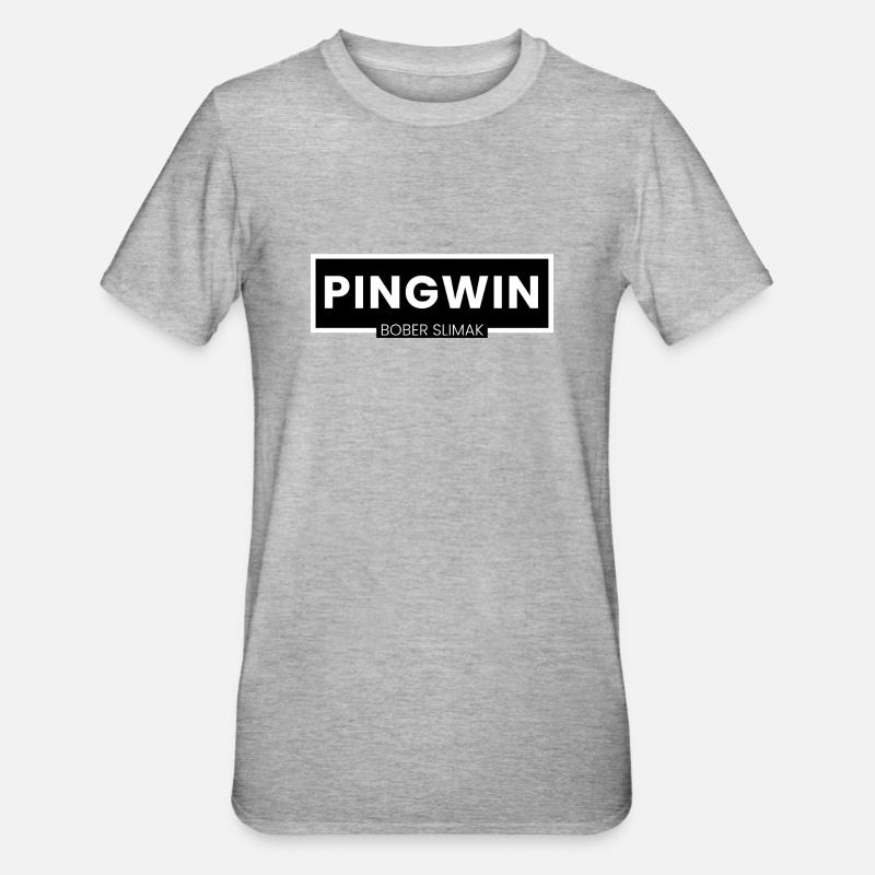 Pingwin Bober Slimak - T-shirt polycoton Unisexe - gris chiné