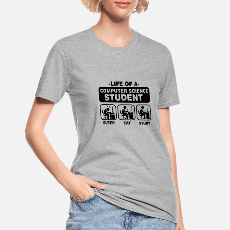 Student Computer Science Programming Gift Nerd Admin Unisex Polycotton T-Shirt