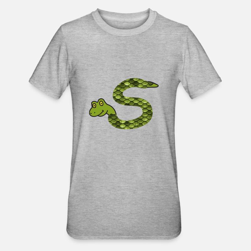 serpente s - Maglietta unisex, mix cotone e poliestere - grigio melange